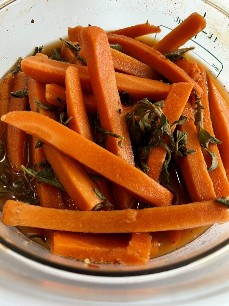 Mexican Pickled Carrots in bowl.