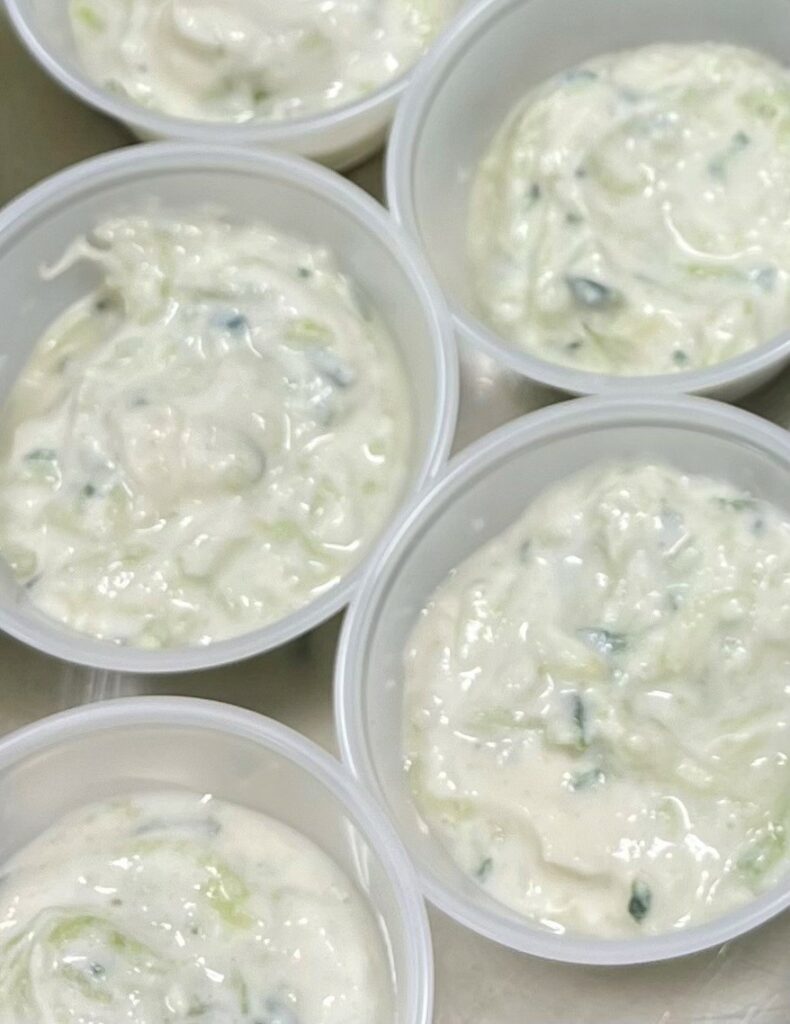 Tzatziki Sauce cups.