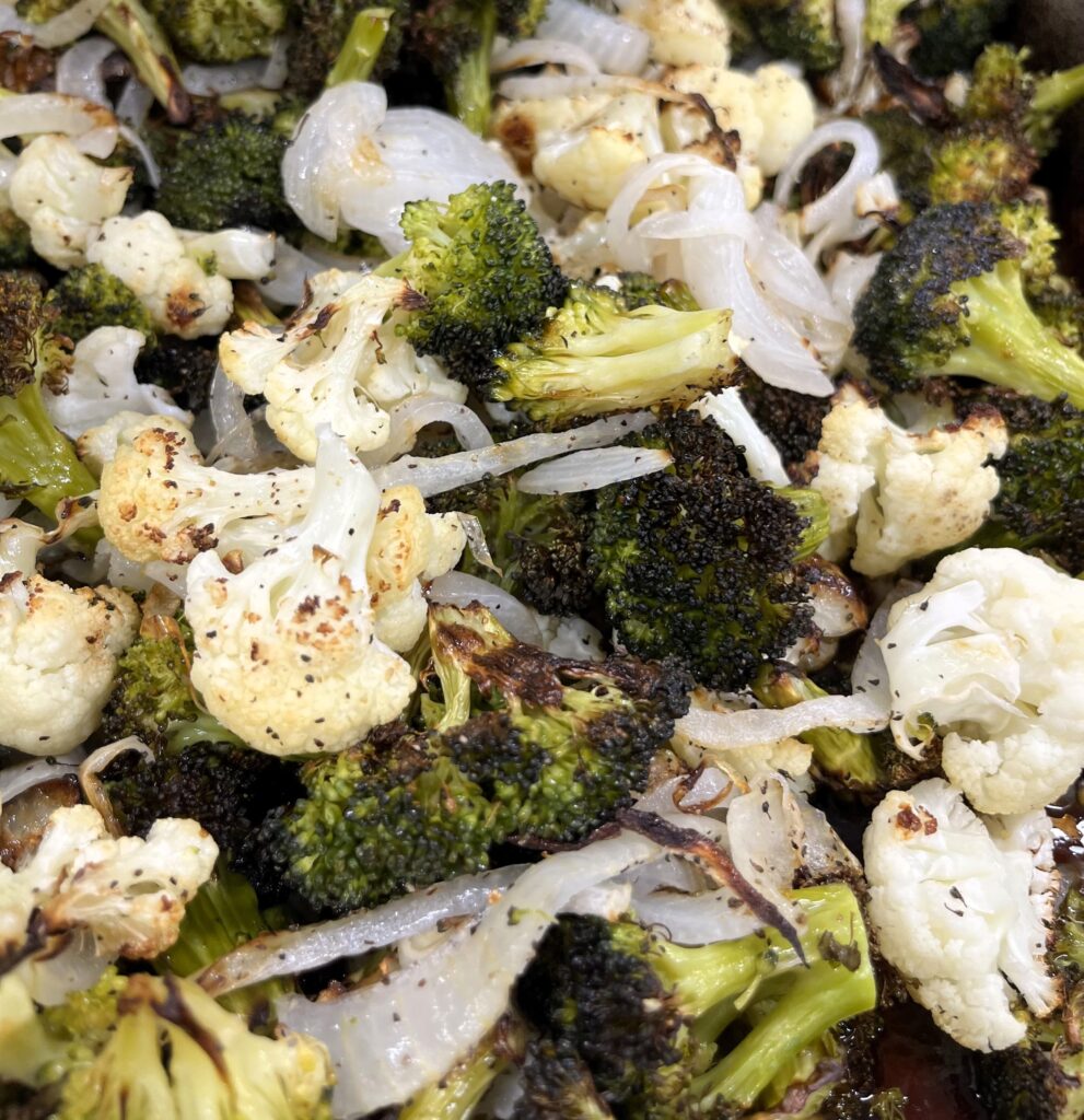 Sticky Broccoli and Cauliflower