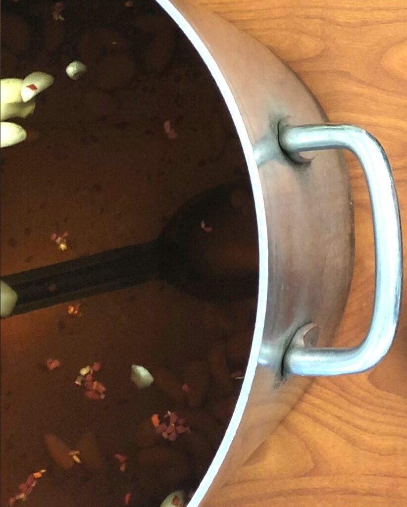 Cold Brine Base in a pot.