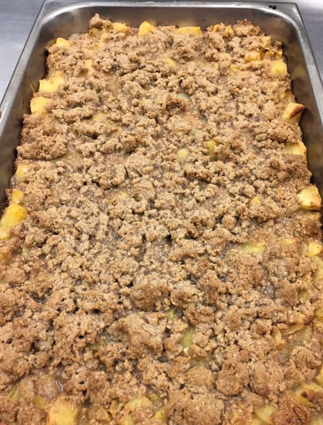 Apple Crisp in a pan.