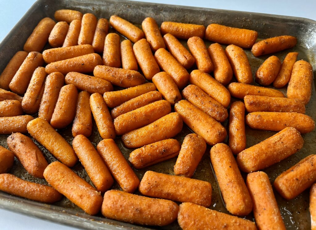 Cajun carrots after baking.