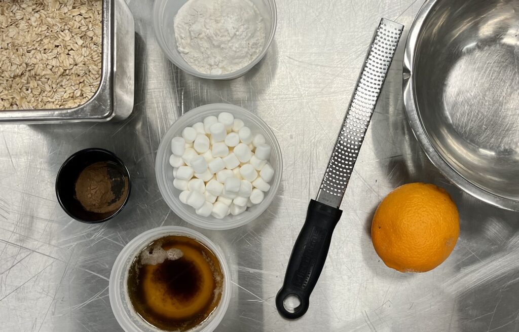 Oat-Mallow Sweet Potato Soufflé Topping Ingredients.