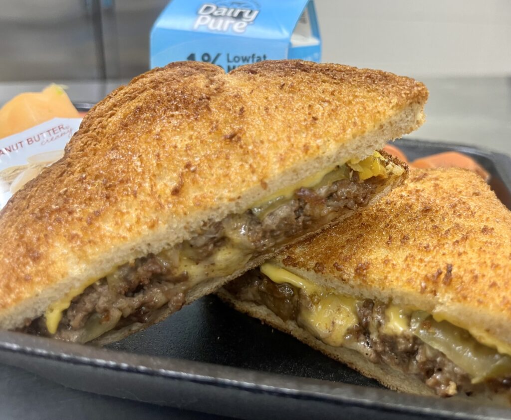 Beef and Cheese Melt sandwich.