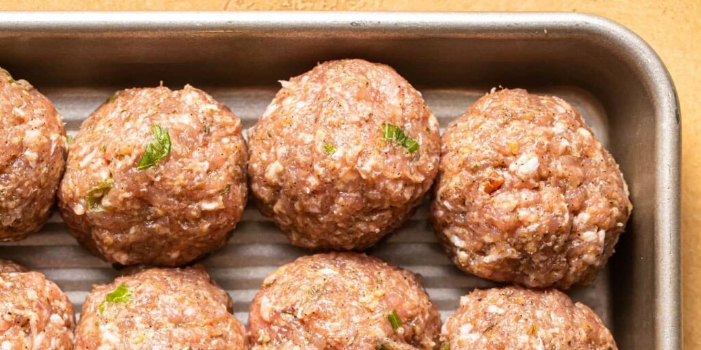 Jamaican Jerk Meatballs prior to cooking.