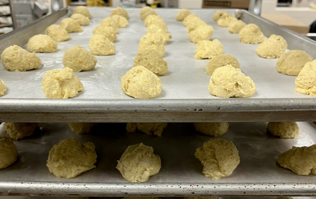 Satsuma Cardamom Drop Biscuit prior to baking.