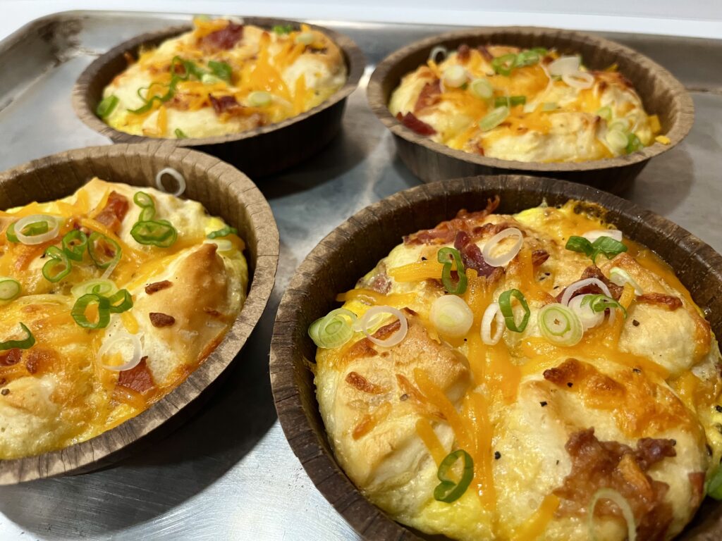 Bacon, Egg, and Cheese Frittata bowls.
