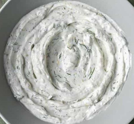 Lemony-Dill Yogurt Sauce.
