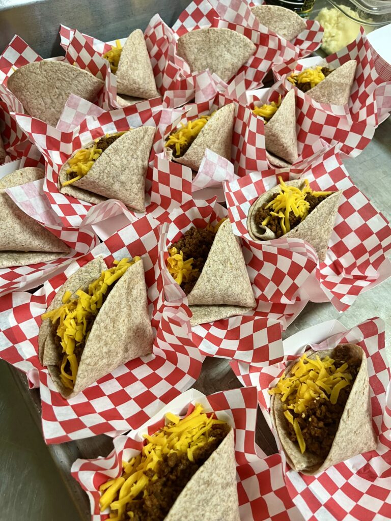 Beef and cheese taco baskets