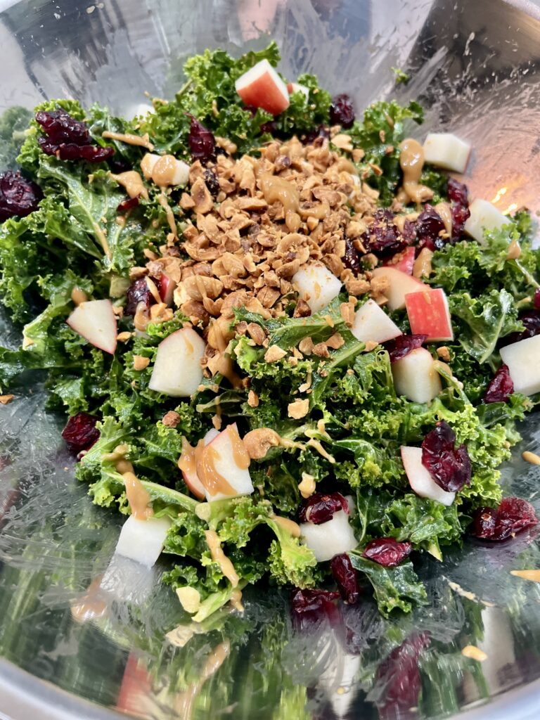 Spicy Kale Peanut Salad