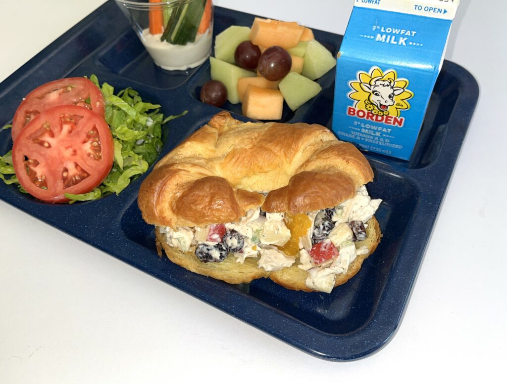 Fruity chicken salad croissant