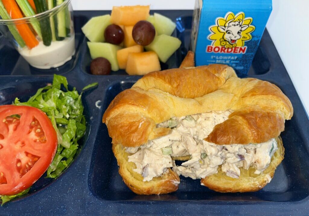 Buffalo ranch chicken salad croissant