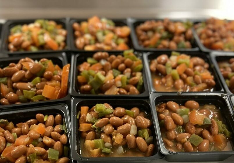 Charro Beans in cups.