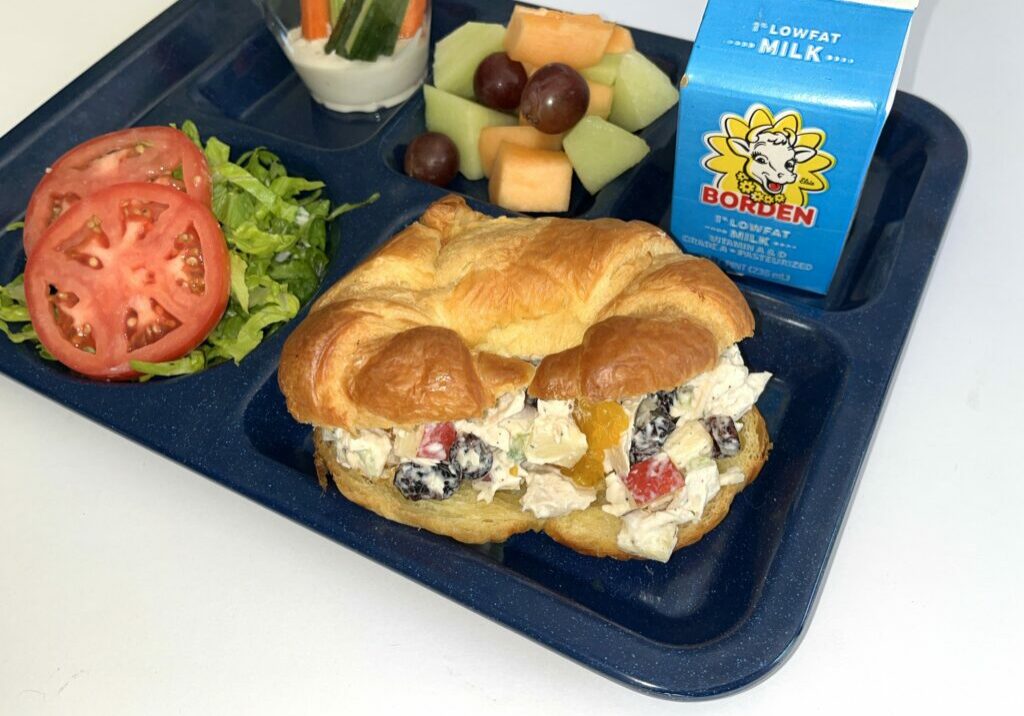 Fruity chicken salad croissant