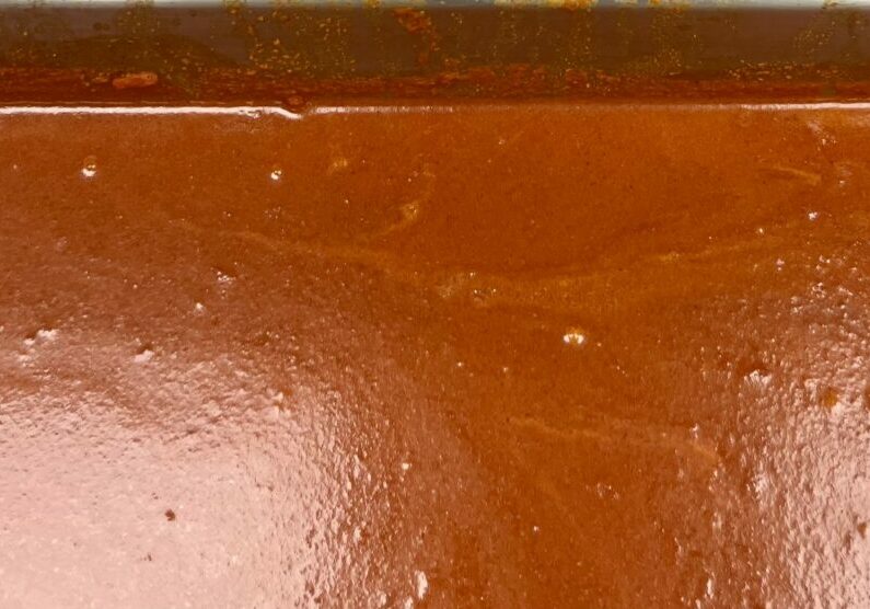 Nashville Hot Sauce in pan.