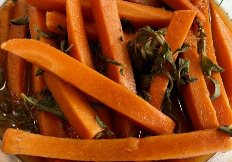 Mexican Pickled Carrots in bowl.