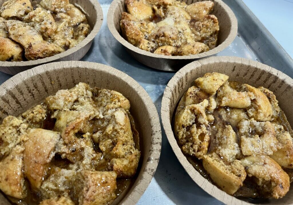 Cinni Crunch French Toast Bake bowls.