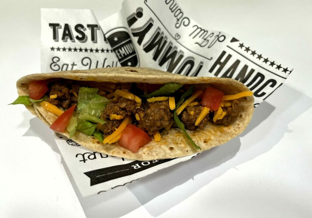 Beef and cheese taco