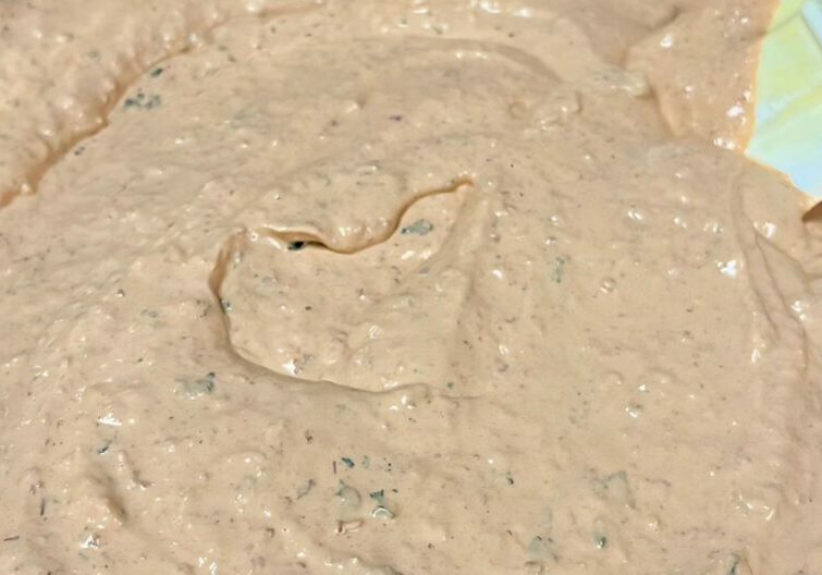 Chipotle Ranch Sauce in mixing bowl.